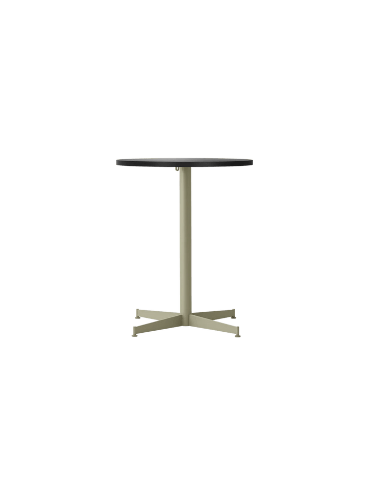 Nook Dining Table - Audo Copenhagen Tables + Desks - Ø24 in - Olive - Linoleum Charcoal - HORNE
