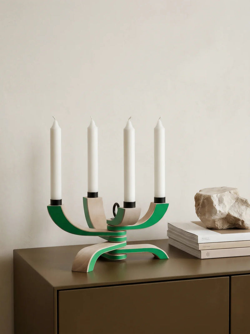Nordic Light Foldable Candelabra - HORNE - Green - HORNE