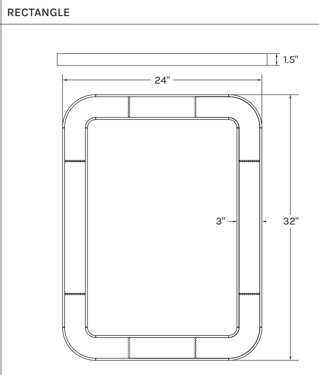 Norse Mirror - Rectangle - Lostine - Mirrors - Cinder - HORNE