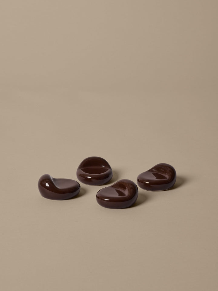Nube Planter Feet - Set of 4 - Ferm Living Kitchen + Table Linens - Carob Brown - HORNE