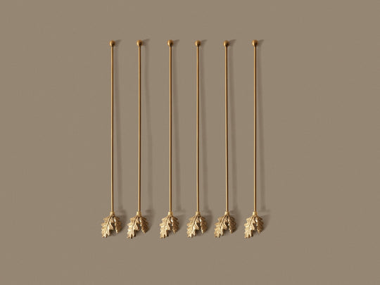 Oak Leaf Stir Sticks - Default Title alternate view - Ferm Living