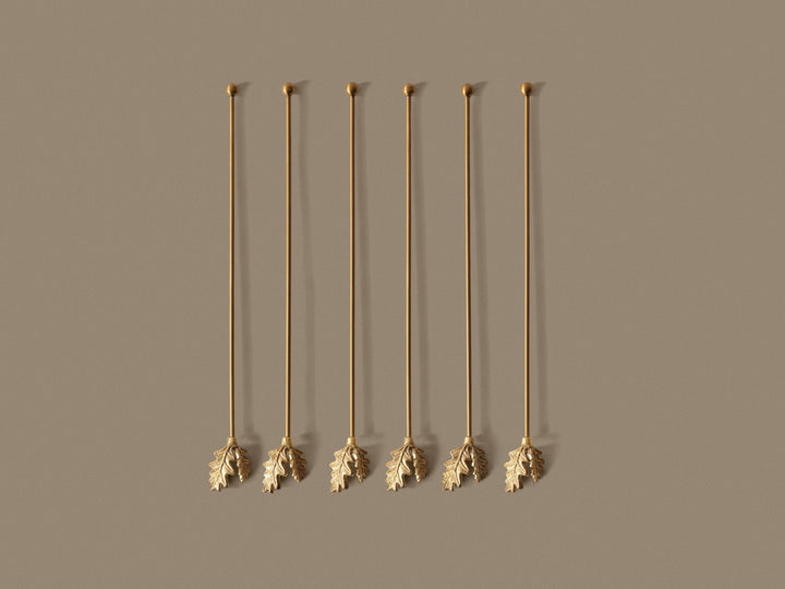Oak Leaf Stir Sticks - Default Title alternate view - Ferm Living