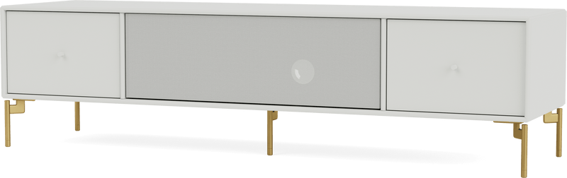 Octave II TV & Sound Bench - With Legs - Montana - Sideboards + Cabinets - Anthracite - Matte Chrome - HORNE