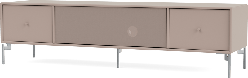 Octave II TV & Sound Bench - With Legs - Montana - Sideboards + Cabinets - Anthracite - Matte Chrome - HORNE