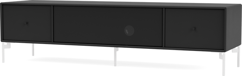 Octave II TV & Sound Bench - With Legs - Montana - Sideboards + Cabinets - Anthracite - Matte Chrome - HORNE