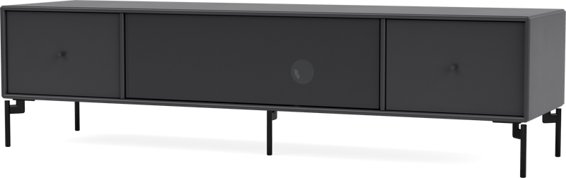 Octave II TV & Sound Bench - With Legs - Montana - Sideboards + Cabinets - Anthracite - Matte Chrome - HORNE
