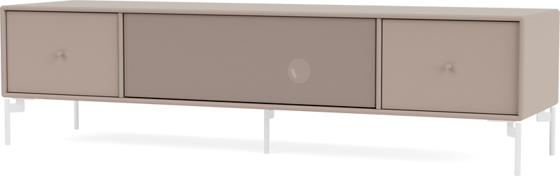 Octave II TV & Sound Bench - With Legs - Montana - Sideboards + Cabinets - Anthracite - Matte Chrome - HORNE