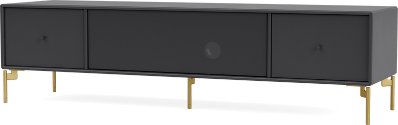 Octave II TV & Sound Bench - With Legs - Montana - Sideboards + Cabinets - Anthracite - Matte Chrome - HORNE