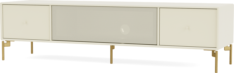 Octave II TV & Sound Bench - With Legs - Montana - Sideboards + Cabinets - Anthracite - Matte Chrome - HORNE