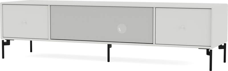 Octave II TV & Sound Bench - With Legs - Montana - Sideboards + Cabinets - Anthracite - Matte Chrome - HORNE