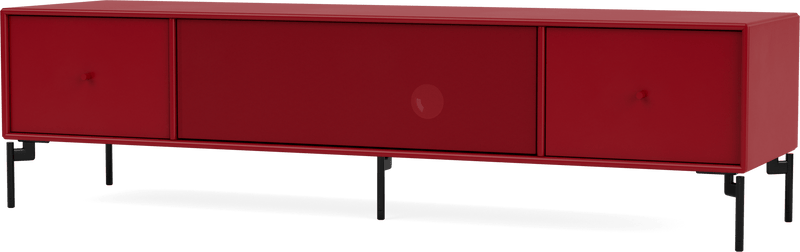 Octave II TV & Sound Bench - With Legs - Montana - Sideboards + Cabinets - Anthracite - Matte Chrome - HORNE