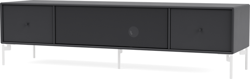 Octave II TV & Sound Bench - With Legs - Montana - Sideboards + Cabinets - Anthracite - Matte Chrome - HORNE