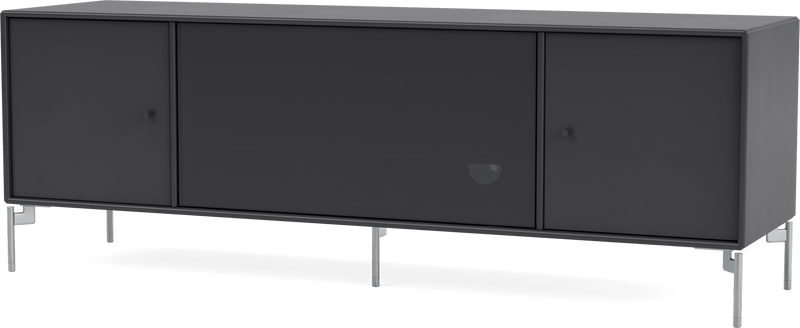Octave III TV Table - With Legs - Montana - Sideboards + Cabinets - Anthracite - Matte Chrome - HORNE