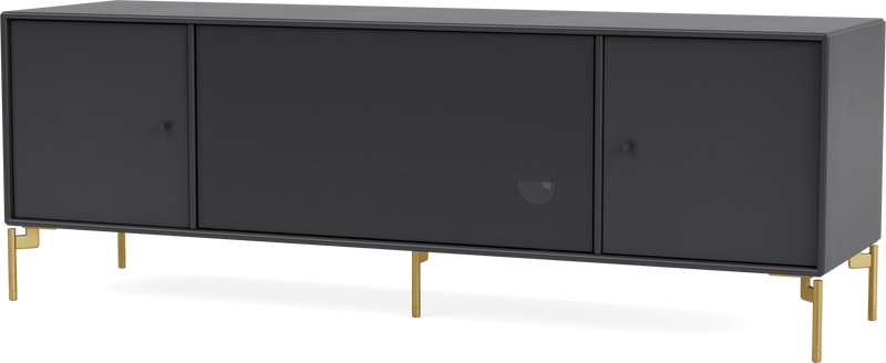 Octave III TV Table - With Legs - Montana - Sideboards + Cabinets - Anthracite - Matte Chrome - HORNE