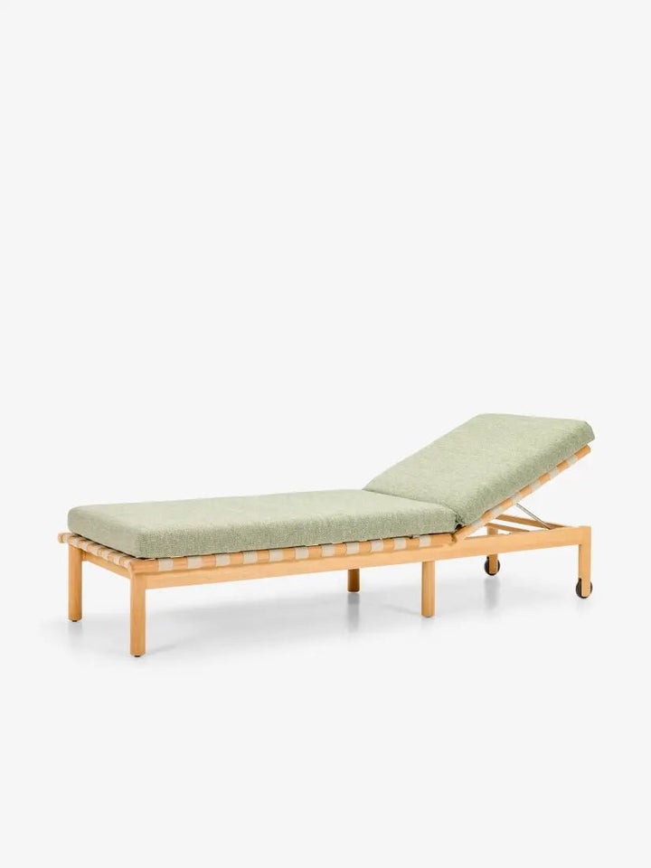 Oda Sunlounger - Vincent Sheppard Outdoor Furniture - Fig Green - HORNE