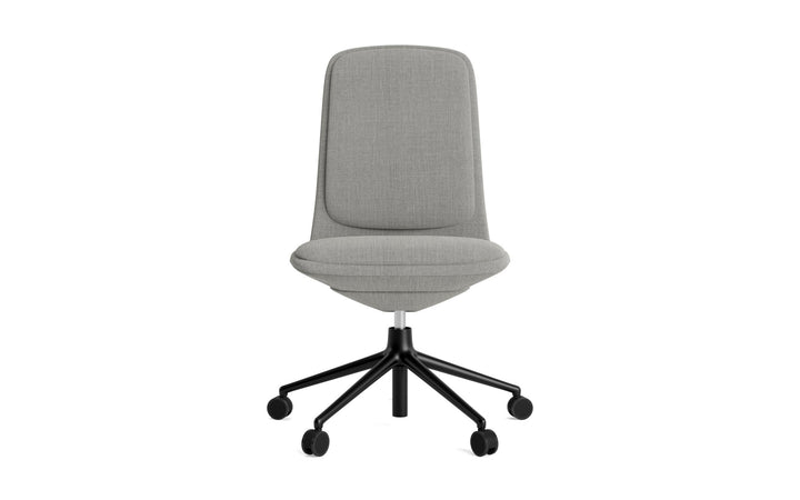Off Chair Low 5W Gas Lift With Cushion - Normann Copenhagen Swivel Chairs - Off Chair Low 5W Gas Lift Black Alu With Cushion - Hallingdal 110 - HORNE