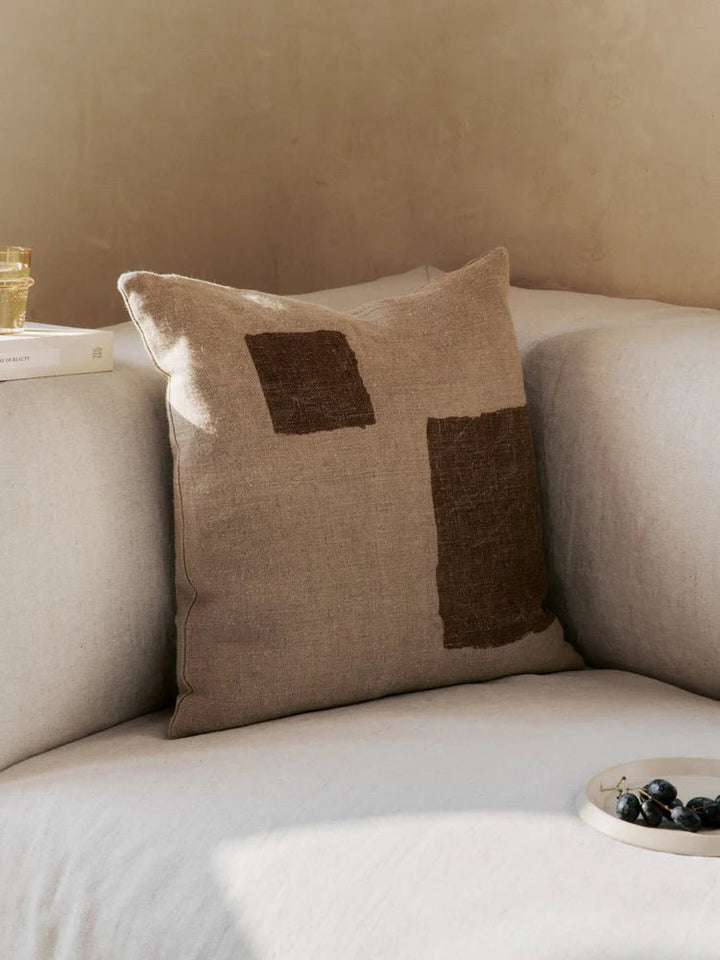 Oleo Cushion - Ferm Living Bedding + Pillows - Terracotta/Natural - HORNE