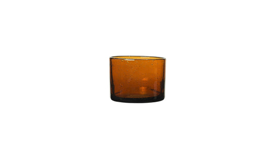 Oli Water Glass - Low - Ferm Living Glassware - Amber - HORNE