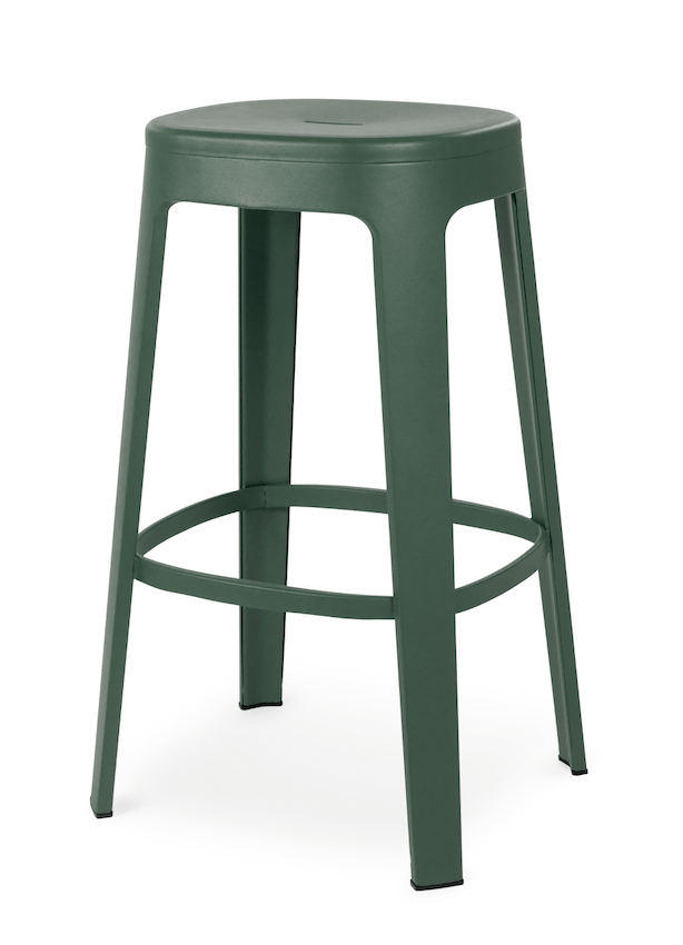 Ombra Bar Stool  RS Barcelona - Stools + Benches + Ottomans - Add Backrest - Green - HORNE