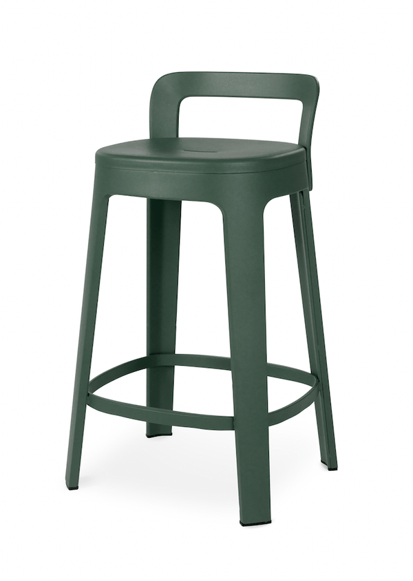 Ombra Counter Stool - RS Barcelona - Stools + Benches + Ottomans - Add Backrest - Green - HORNE