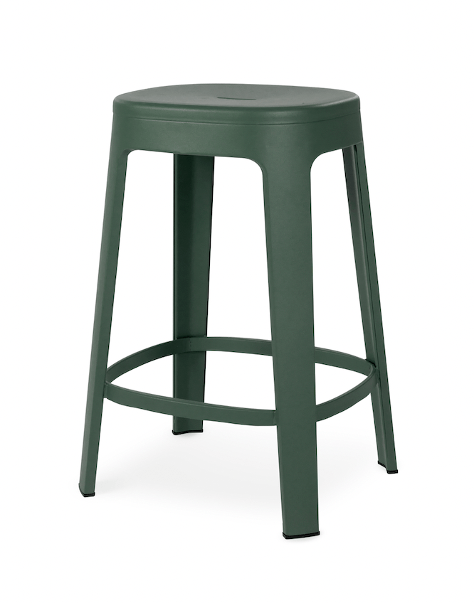 Ombra Counter Stool - RS Barcelona - Stools + Benches + Ottomans - Add Backrest - Green - HORNE