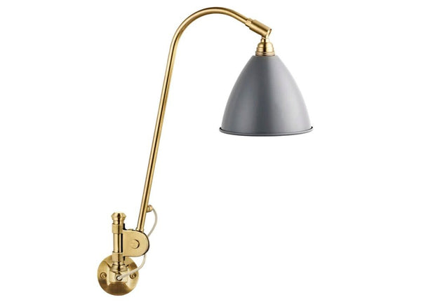 Open Box - BL6 Wall Lamp - Brass - Grey Shade