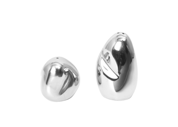 Orevo Salt and Pepper Shakers - Set of 2 - Steel - Ferm Living Kitchen Tools - HORNE