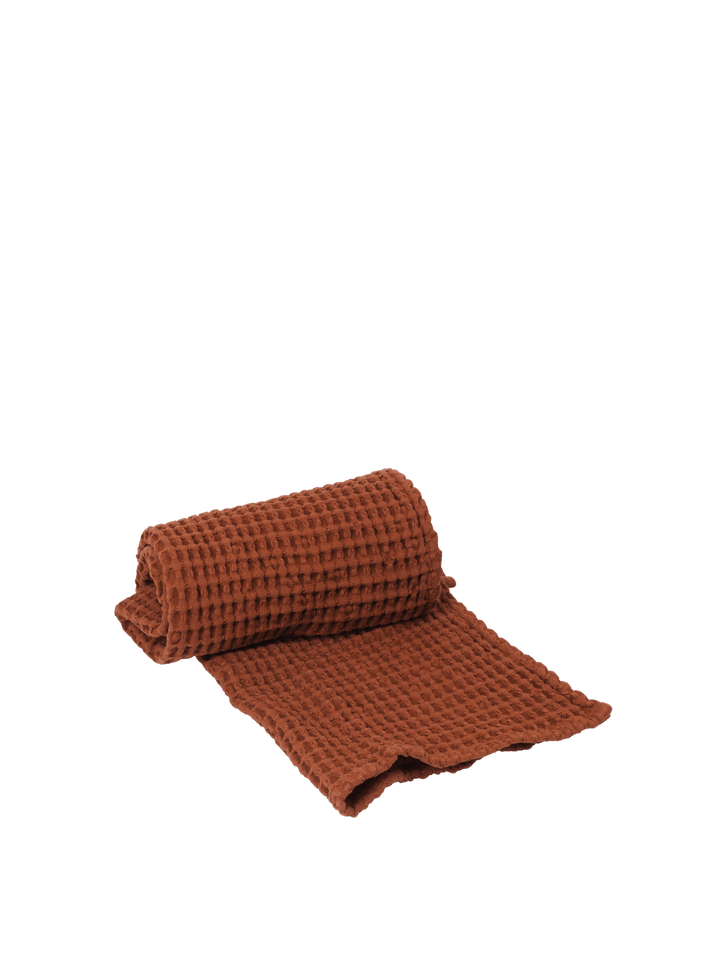 Organic Hand Towel - Ferm Living - Brown Clay - HORNE