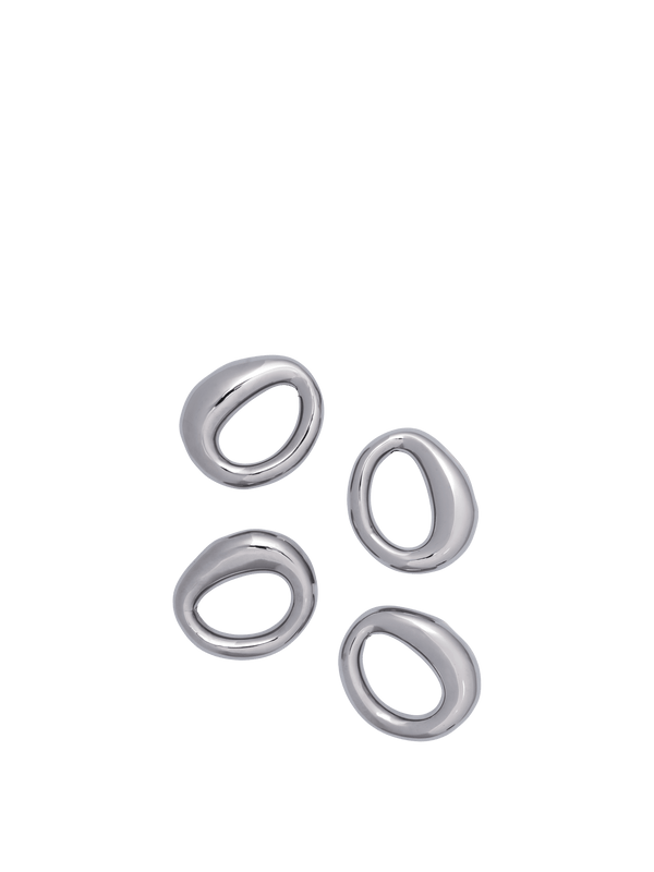 Orrith Napkin Rings - Set of 4 - Ferm Living Kitchen Tools - Silver - HORNE