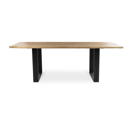 Otranto Counter Table - BETACO Tables + Desks - 102.3"W / Black Aluminum / Teak - HORNE