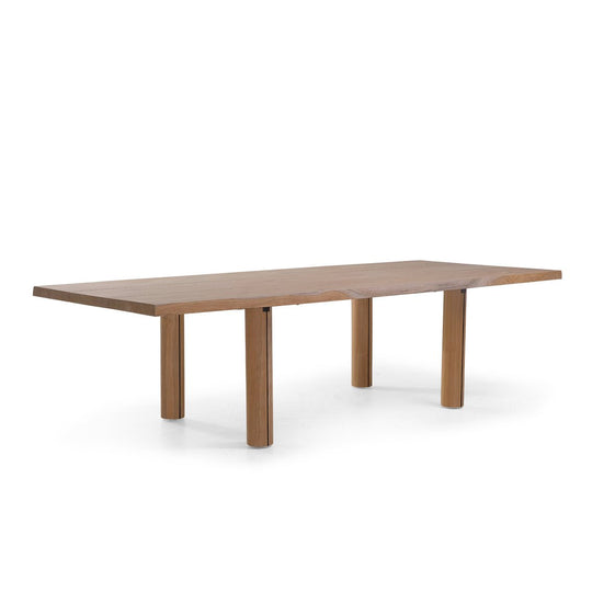 Otranto Round-Leg Dining Table - BETACO Tables + Desks - 110.2"W / Teak - HORNE