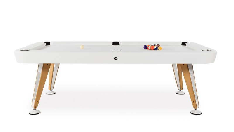 Outdoor Diagonal Pool Table - RS Barcelona - Games + Recreation - 7 ft - Black Structure + Black Cloth - HORNE