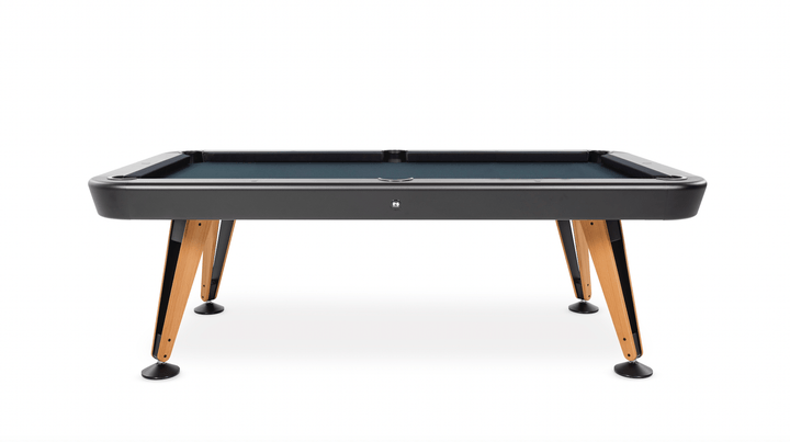 Outdoor Diagonal Pool Table - RS Barcelona - Games + Recreation - 7 ft - Black Structure + Black Cloth - HORNE
