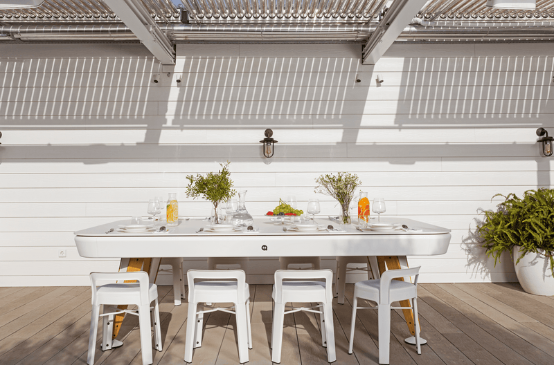 Outdoor Diagonal Pool Table - RS Barcelona - Games + Recreation - 7 ft - Black Structure + Black Cloth - HORNE