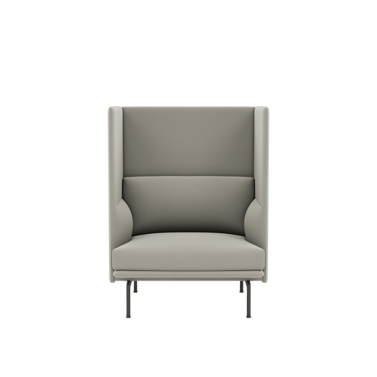 Outline Highback Sofa 100 - 1 - Seater - Muuto Sofas - Black - Attire 1 - HORNE