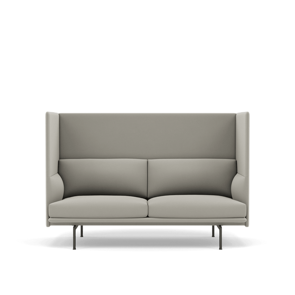 Outline Highback Sofa 100 - 2 - Seater - Muuto Sofas - Black - Attire 1 - HORNE