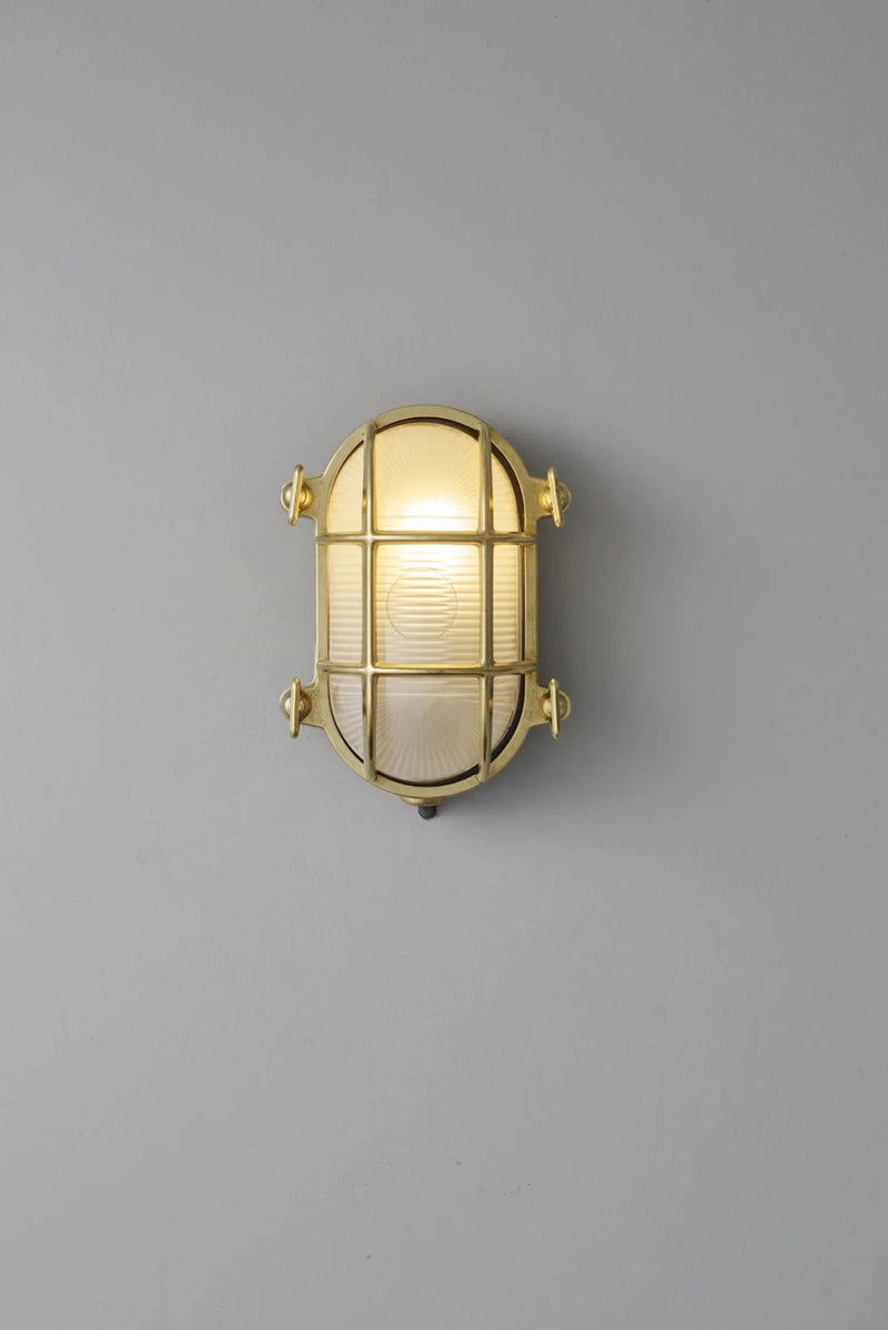 Oval Brass Bulkhead 7036 - Davey Lighting Outdoor Lights - Polished Brass - HORNE