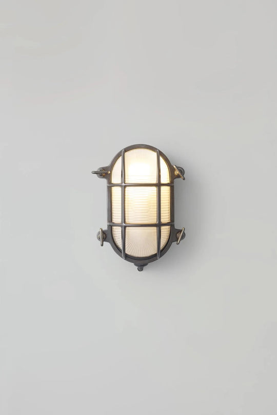 Oval Brass Bulkhead 7036 - Davey Lighting Outdoor Lights - Weathered Brass - HORNE