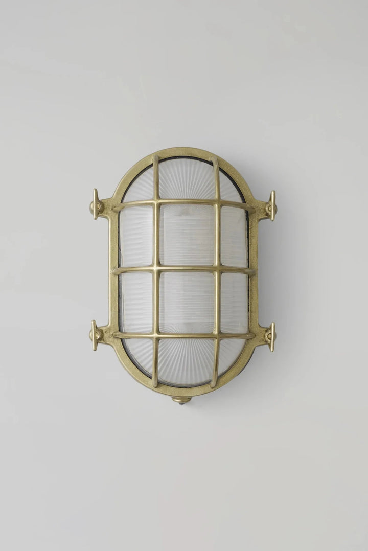 Oval Brass Bulkhead 7036 - Davey Lighting Outdoor Lights - Weathered Brass - HORNE