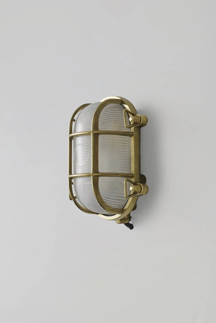 Oval Brass Bulkhead 7036 - Davey Lighting Outdoor Lights - Weathered Brass - HORNE