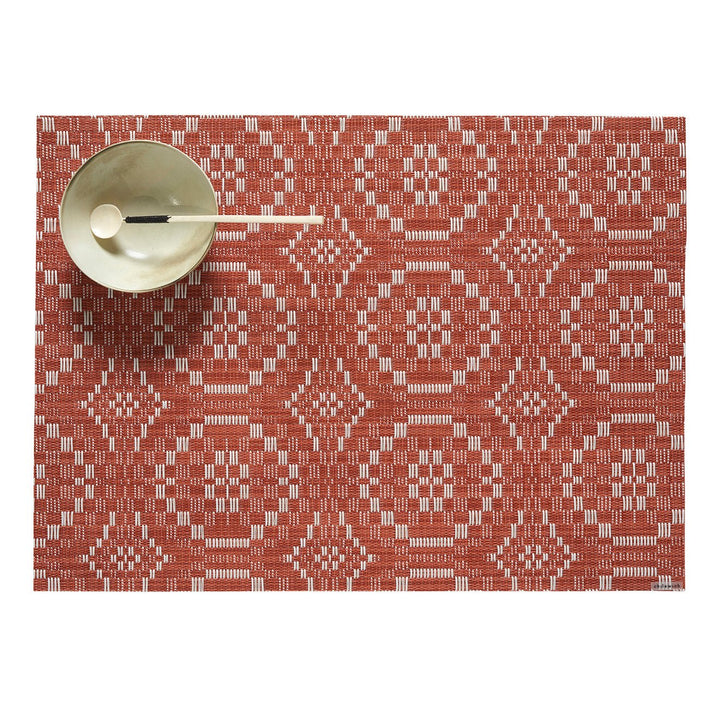 Overshot Placemat in Paprika