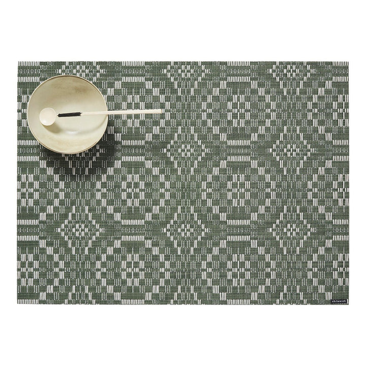 Overshot Placemat in Thyme