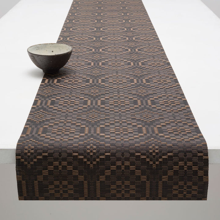 Overshot Table Runner in Tiger Eye