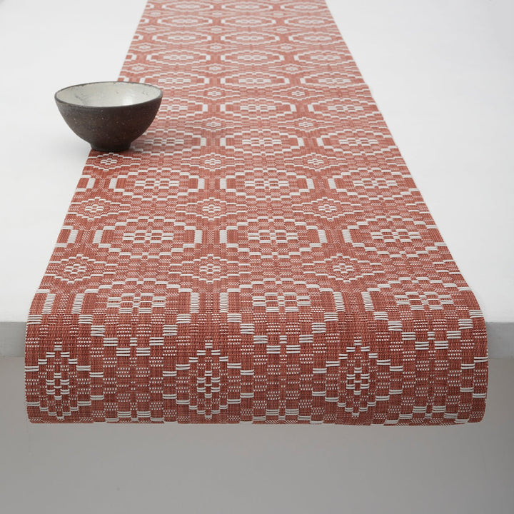 Overshot Table Runner in Paprika