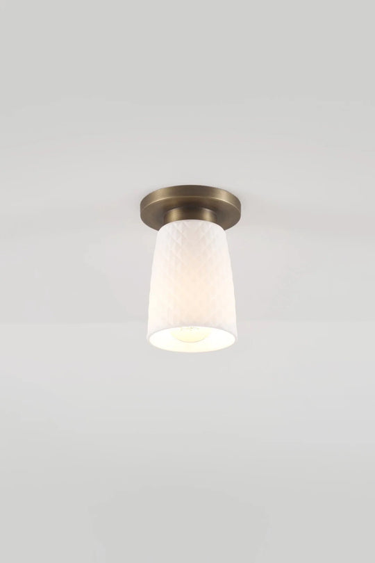 Oxford 1 Bone China Ceiling Light - Original BTC Floor Lamps - Antique Brass - HORNE