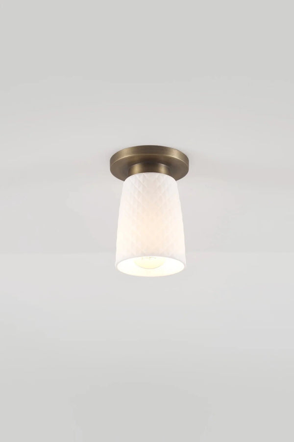 Oxford 1 Bone China Ceiling Light - Original BTC Floor Lamps - Antique Brass - HORNE