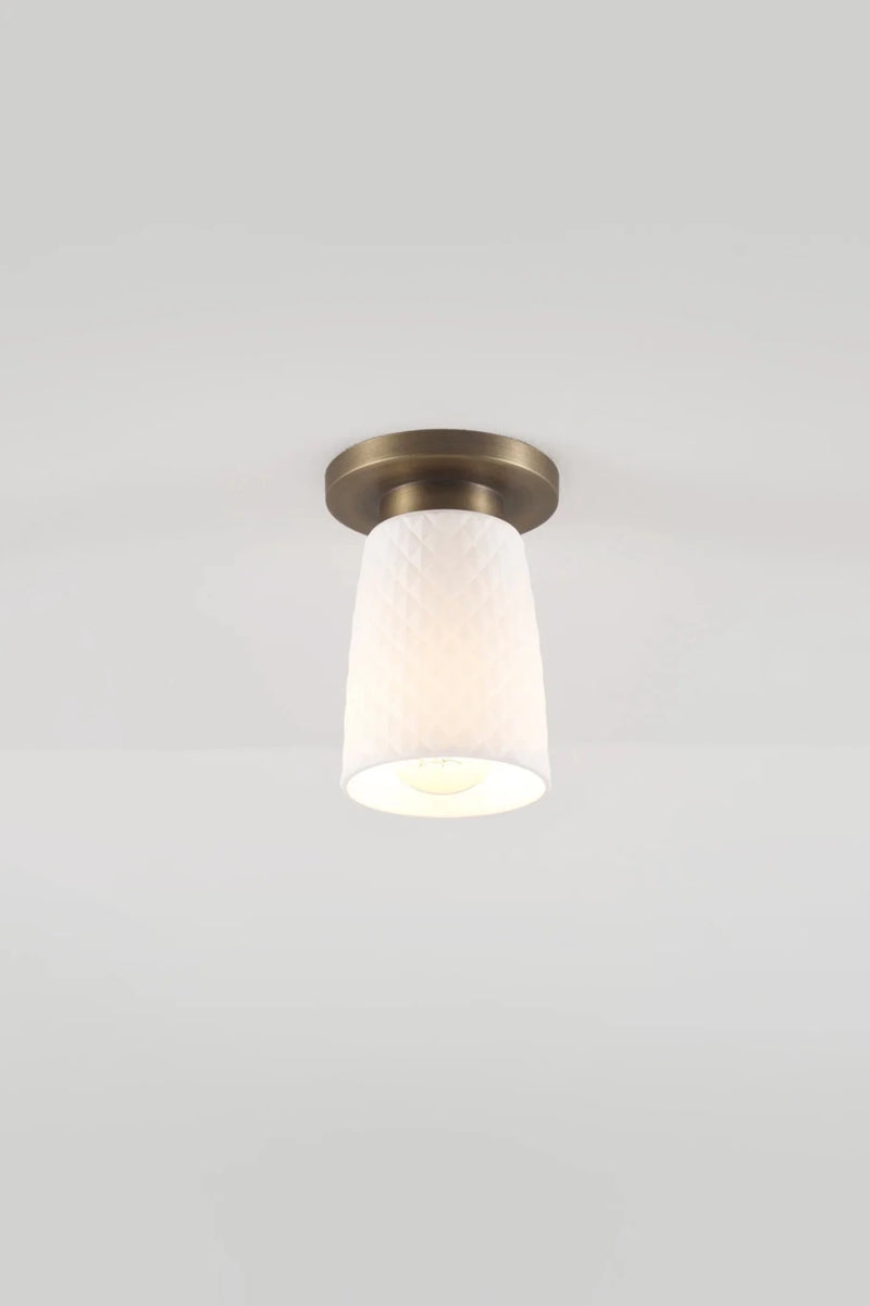 Oxford 1 Bone China Ceiling Light - Original BTC Floor Lamps - Antique Brass - HORNE