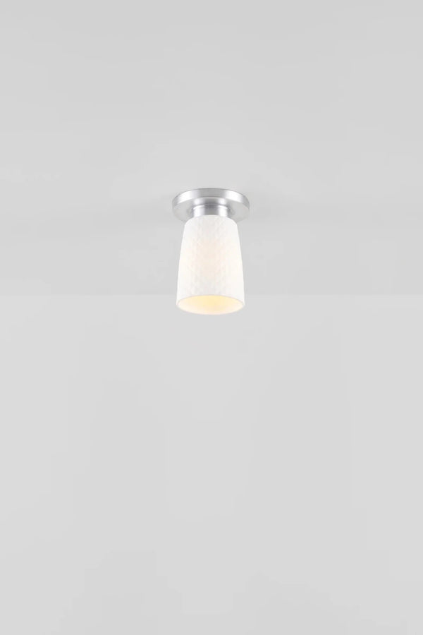 Oxford 1 Bone China Ceiling Light - Original BTC Floor Lamps - Brushed Aluminum - HORNE
