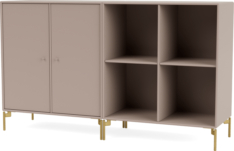 Pair Classic Sideboard - With Legs - Montana - Shelving - Anthracite - Matte Chrome - HORNE