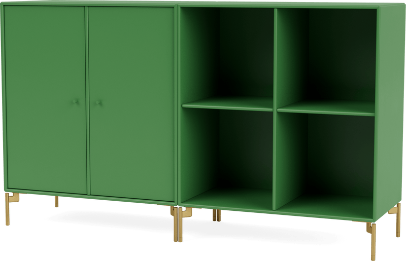 Pair Classic Sideboard - With Legs - Montana - Shelving - Anthracite - Matte Chrome - HORNE